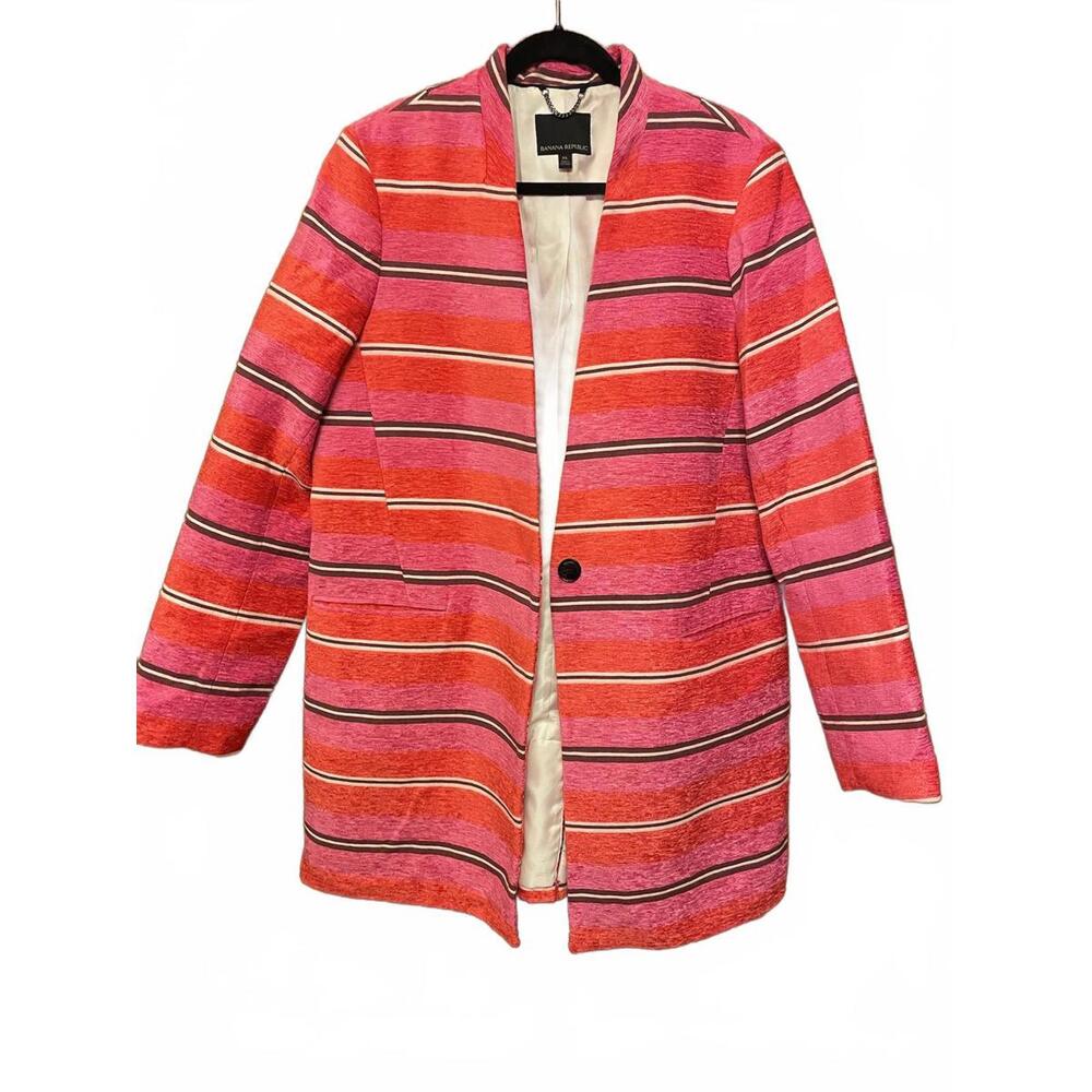 Banana Republic Women's Striped Blazer Jacket XL